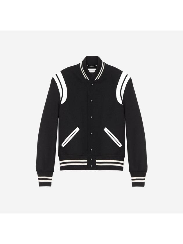 Teddy Jacket In Wool Black - SAINT LAURENT - BALAAN 2