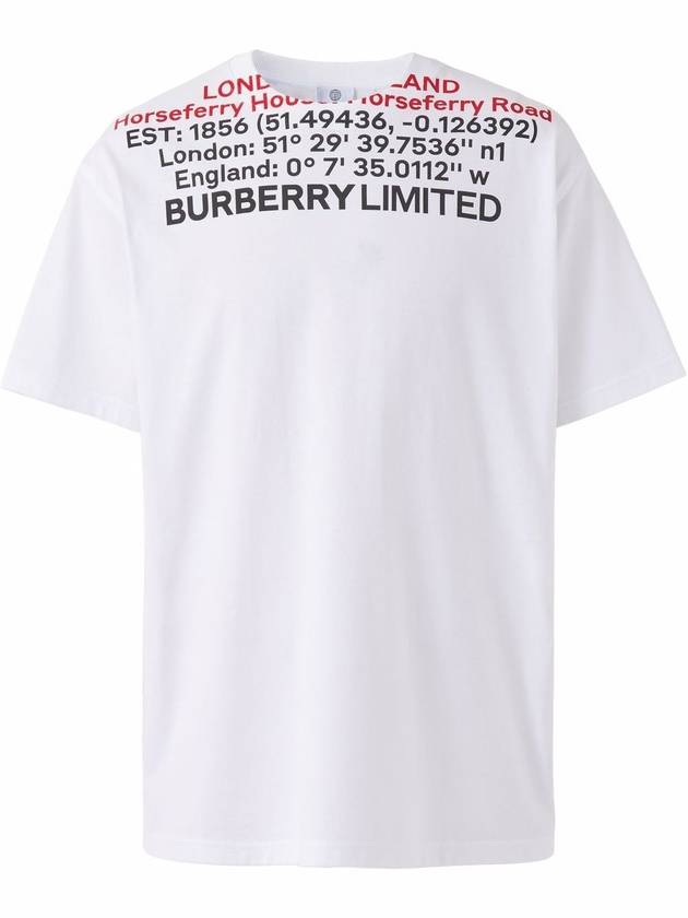 Location Short Sleeve T-Shirt White - BURBERRY - BALAAN 3