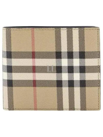 Check Half Wallet Beige - BURBERRY - BALAAN 2