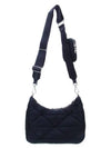 Triangle Logo Re-nylon Paddde Hobo Cross Bag Black - PRADA - BALAAN 4