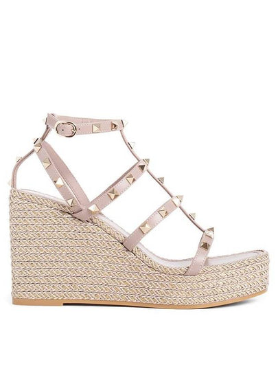 Rockstud wedge heel pink - VALENTINO - BALAAN 2