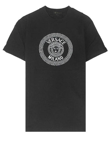 Medusa Logo Crew Neck Short Sleeve T-Shirt Black - VERSACE - BALAAN 1