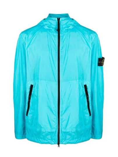 Men's Wappen Patch Nylon Hooded Jacket Light Blue - STONE ISLAND - BALAAN 2