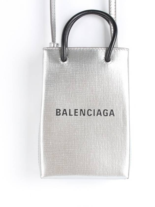 Phone holder cross bag silver - BALENCIAGA - BALAAN 3