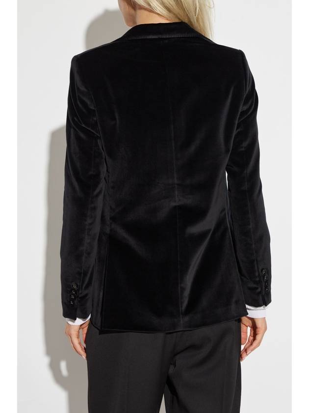 Officine Generale Velvet Blazer, Women's, Black - OFFICINE GENERALE - BALAAN 4