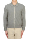 Textured Striped Cotton Bomber Jacket Grey - THOM BROWNE - BALAAN 2