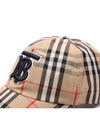 Monogram Motif Vintage Check Cotton Baseball Cap Archive Beige - BURBERRY - BALAAN 4