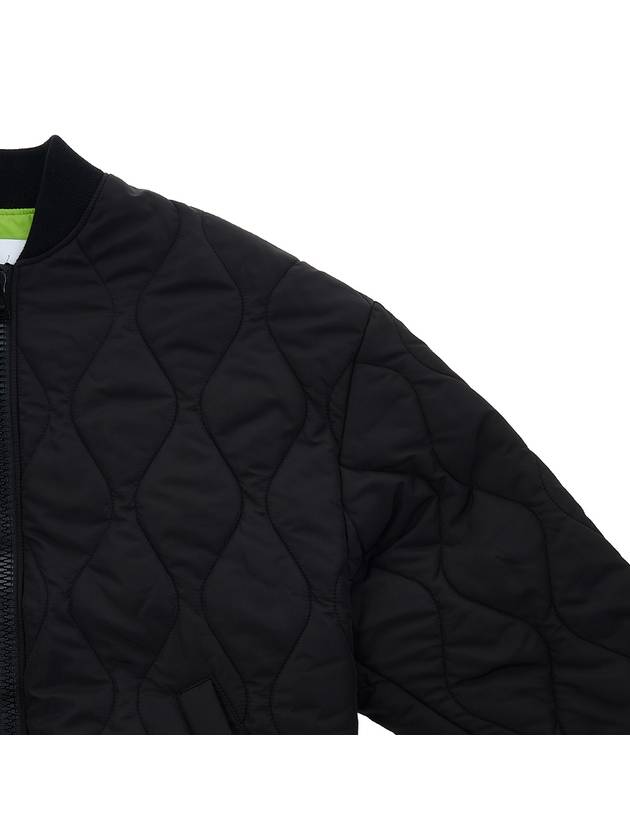 Quilted Bomber Jacket Black - MSGM - BALAAN 5