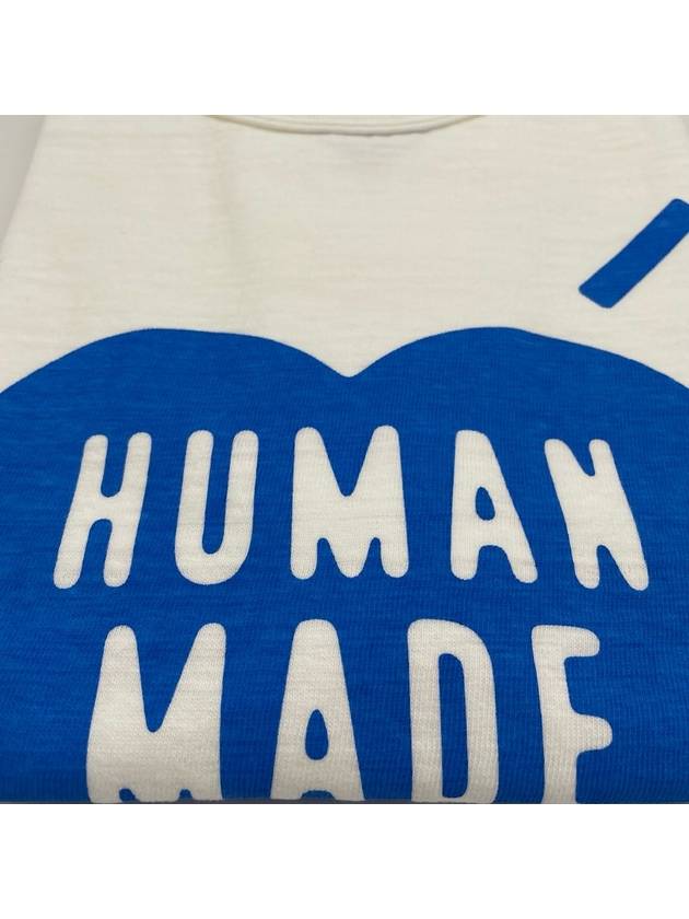 Heart T Shirt Blue White Black Offline Store HM26TE019 - HUMAN MADE - BALAAN 5