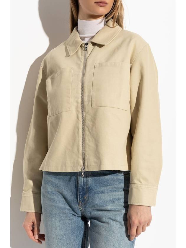 Officine Generale Jacket With Collar, Women's, Beige - OFFICINE GENERALE - BALAAN 3