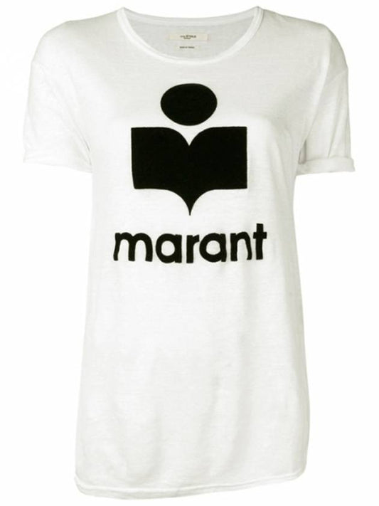 Coldy Logo Short Sleeve T-Shirt White - ISABEL MARANT ETOILE - BALAAN 1