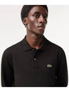 Men's Original L1312 Long Sleeve Cotton Polo Shirt Black - LACOSTE - BALAAN 2