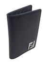 FF Square Leather Card Wallet Black - FENDI - BALAAN 4