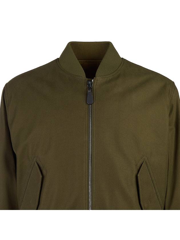 Thule Cotton Reversible Bomber Jacket Dark Khaki Desert Mist - LORO PIANA - BALAAN 8