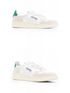 Men's Medalist Leather Low Top Sneakers Green Tab - AUTRY - BALAAN 5