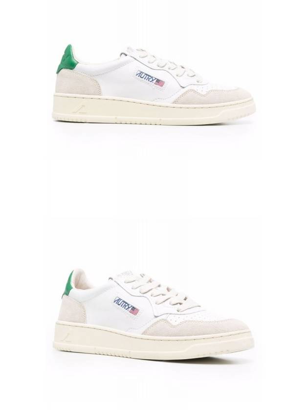 Men's Medalist Leather Low Top Sneakers Green Tab - AUTRY - BALAAN 5