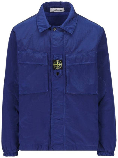 Lightweight Shirt Jacket Blue - STONE ISLAND - BALAAN 2