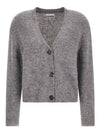 Women's V-Neck Long Sleeve Knit Cardigan Paloma Melange - GANNI - BALAAN 2