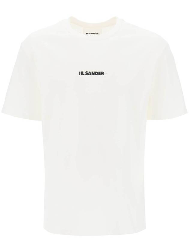 t-shirt with logo print - JIL SANDER - BALAAN 1