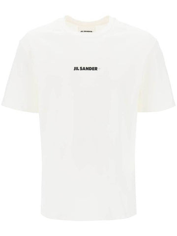 t-shirt with logo print - JIL SANDER - BALAAN 1