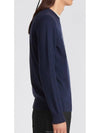 Wool Cashmere Crew Neck Knit Top Navy - DIOR - BALAAN 5