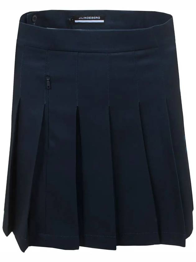 Women's Naomi Pleated Skirt Navy - J.LINDEBERG - BALAAN 4