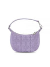 Butterfly Mini Flat Satin Pouch Shoulder Bag Light Lilac - GANNI - BALAAN 2