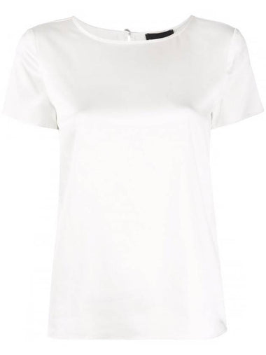 Round Neck Short Sleeve T-Shirt White - EMPORIO ARMANI - BALAAN 1