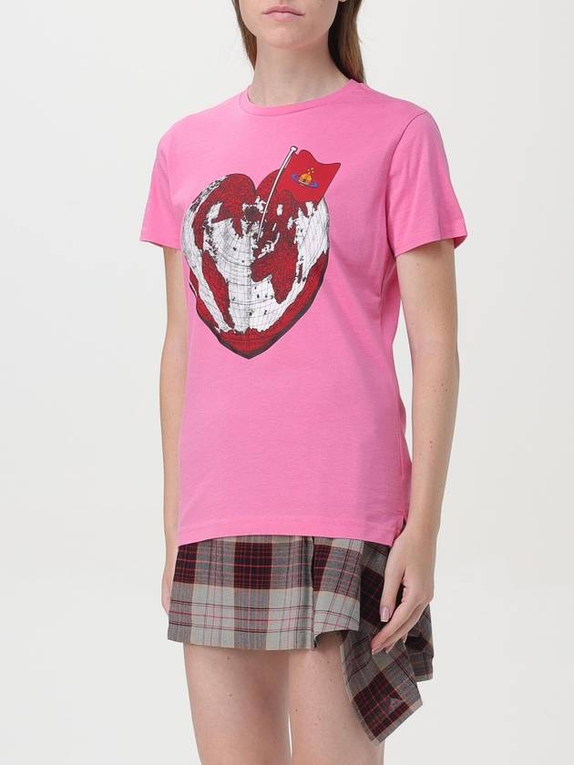 T-shirt World Heart Vivienne Westwood in cotone con stampa - VIVIENNE WESTWOOD - BALAAN 4