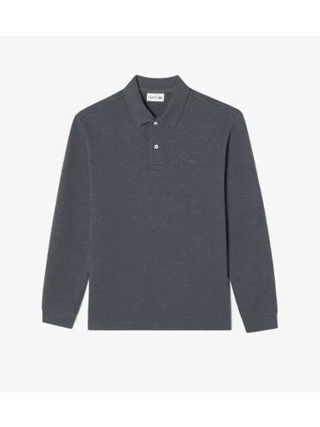 Men s Sweaterlike Long Sleeve Polo Charcoal Gray - LACOSTE - BALAAN 1