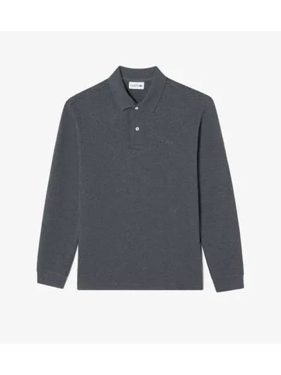 Sweaterlike Long Sleeve Polo Shirt Charcoal Grey - LACOSTE - BALAAN 2