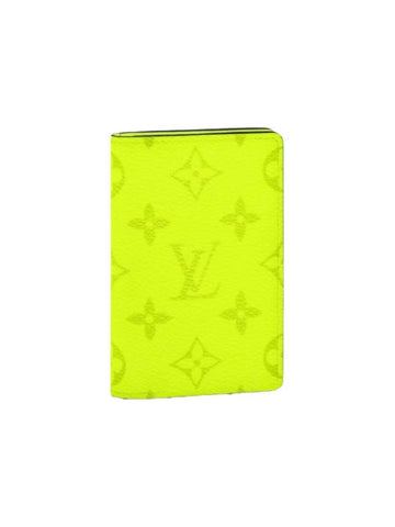 Monogram Pocket Organizer Men s Bicycle Wallet Neon Yellow M30949 - LOUIS VUITTON - BALAAN 1