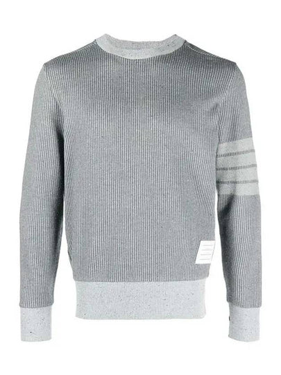 4 Bar Crew Neck Sweatshirt Grey - THOM BROWNE - BALAAN 2