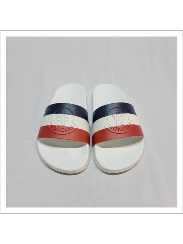 Striped Slippers White - MONCLER - BALAAN 5