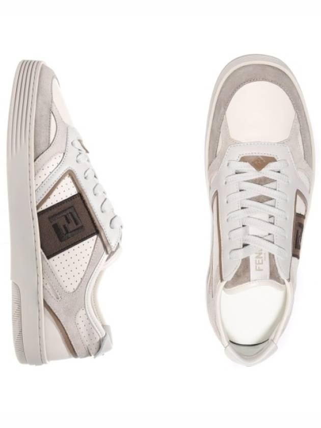 Step Leather Low Top Sneakers Beige - FENDI - BALAAN 2