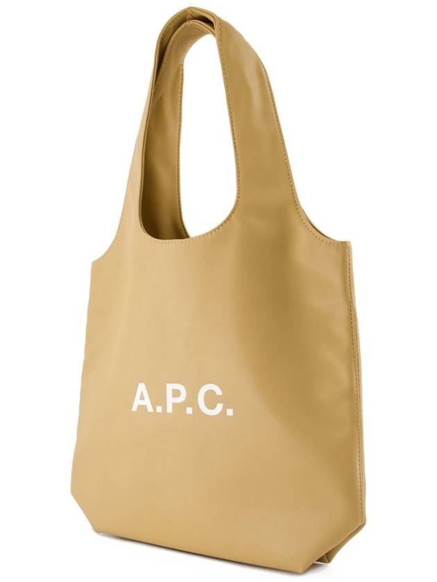 Ninon Small Recycled Leather Tote Bag Beige - A.P.C. - BALAAN 4