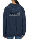 Kids Logo Print Hooded Jacket Navy - KENZO - BALAAN 5