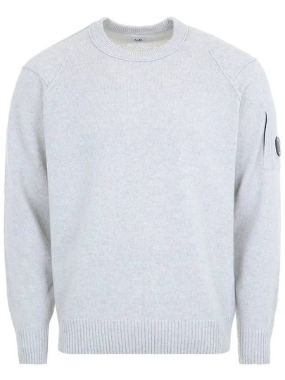 Lambswool GRS Crew Neck Knit Top Off White Melange - CP COMPANY - BALAAN 2