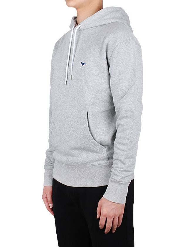 Navy Fox Patch Classic Cotton Hoodie Grey - MAISON KITSUNE - BALAAN 4