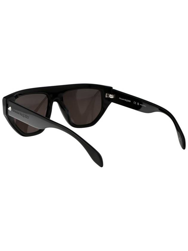 Sunglasses AM0408S 001 BLACK BLACK GRAY - ALEXANDER MCQUEEN - BALAAN 5