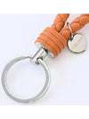 Intrecciato Leather Key Holder Coral - BOTTEGA VENETA - BALAAN 3