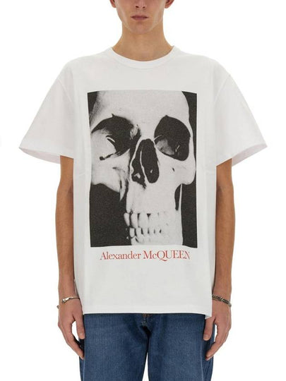 long sleeve t-shirt 781993QTAA60909 WHITE BLACK - ALEXANDER MCQUEEN - BALAAN 2