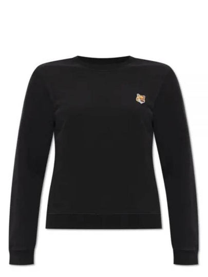 Fox Head Patch Regular Sweatshirt Black - MAISON KITSUNE - BALAAN 2