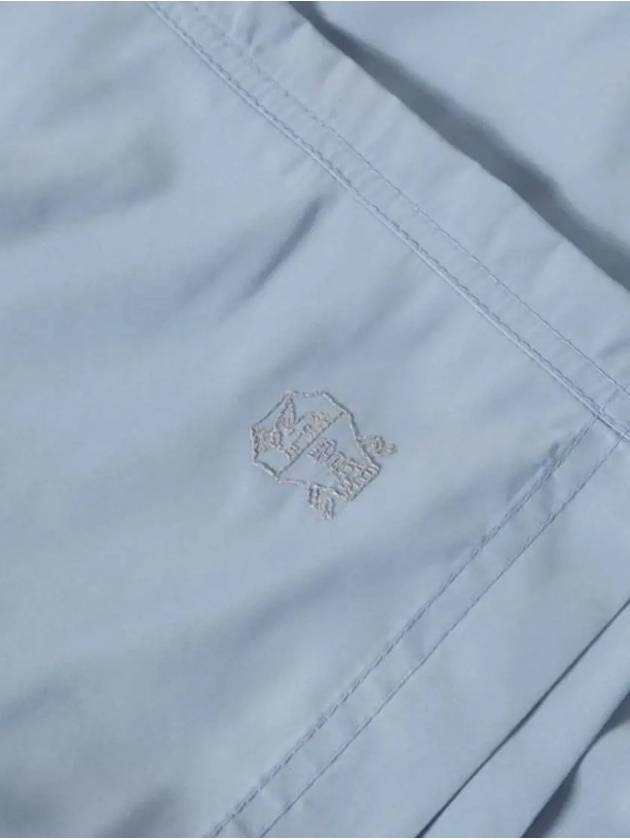 Logo Embroidery Swim Shorts Blue - BRUNELLO CUCINELLI - BALAAN 3