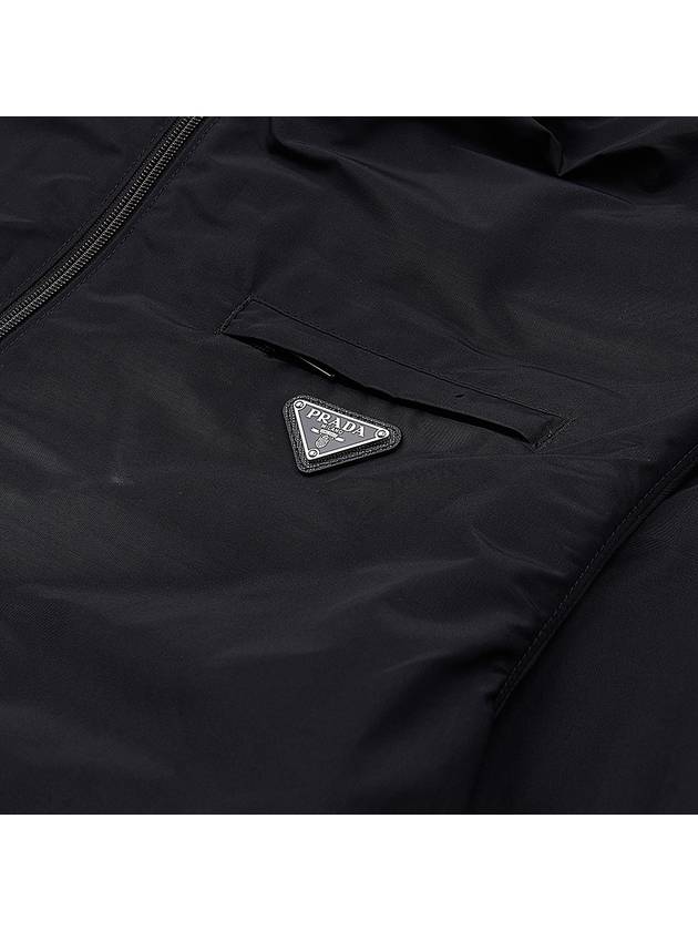 Technical Poplin Hooded Raincoat Black - PRADA - BALAAN 9