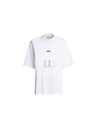 Small Logo Cotton Jersey Short Sleeve T-Shirt White - MARNI - BALAAN 2