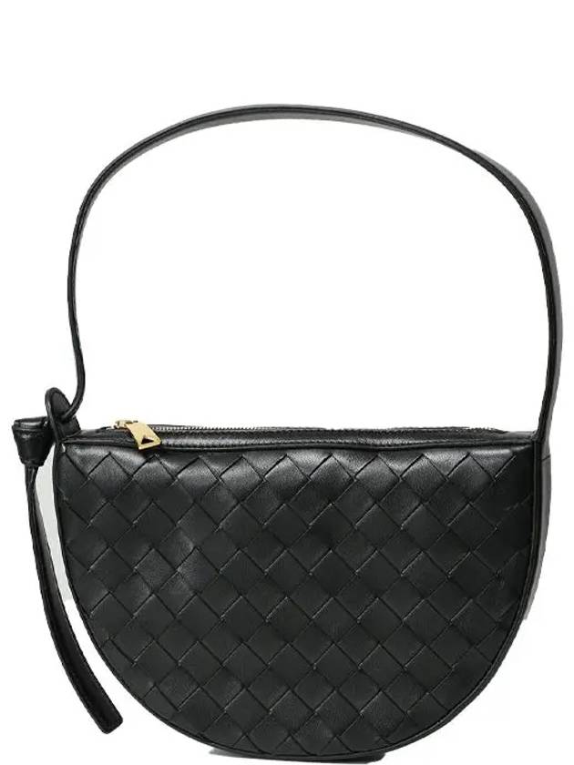 Intrecciato Sunrise Small Shoulder Bag Black - BOTTEGA VENETA - BALAAN 2