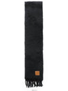 Anagram Fringe Mohair Scarf Black - LOEWE - BALAAN 3