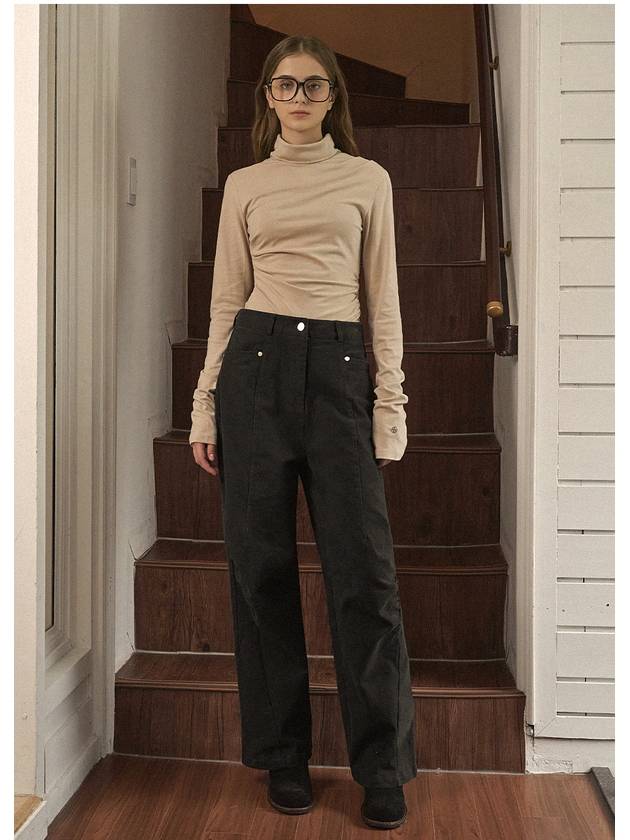 Solid rivet shirring point pants - MICANE - BALAAN 2