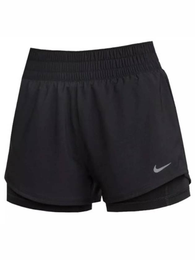 One Mid Rise 3-inch Two In one Dry Fit Shorts Black - NIKE - BALAAN 2